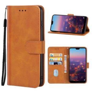 For Huawei P20 Leather Phone Case(Brown) (OEM)