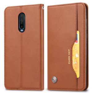 For Xiaomi Redmi K30 Knead Skin Texture Horizontal Flip Leather Case with Photo Frame & Holder & Card Slots & Wallet(Brown) (OEM)