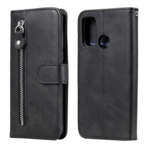 For Huawei P smart 2020 Fashion Calf Texture Zipper Horizontal Flip Leather Case with Stand & Card Slots & Wallet Function(Black) (OEM)