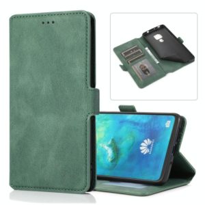 For Huawei Mate 20 Retro Magnetic Closing Clasp Horizontal Flip Leather Case with Holder & Card Slots & Photo Frame & Wallet(Green) (OEM)