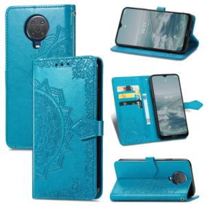 For Nokia 6.3 Mandala Embossing Pattern Horizontal Flip Leather Case with Holder & Card Slots & Wallet & Lanyard(Blue) (OEM)