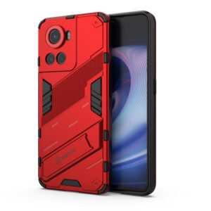 For OnePlus Ace 5G Punk Armor PC + TPU Phone Case with Holder(Red) (OEM)