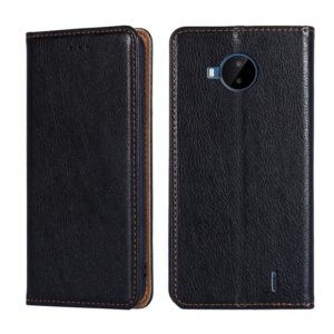 For Nokia C20 Plus Gloss Oil Solid Color Magnetic Leather Phone Case(Black) (OEM)