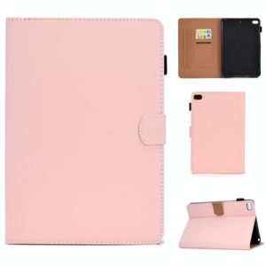 For iPad Mini 4 / Mini 3 / Mini 2 / Mini Solid Color Tablet PC Universal Magnetic Horizontal Flip Leather Case with Card Slots & Holder(Pink) (OEM)