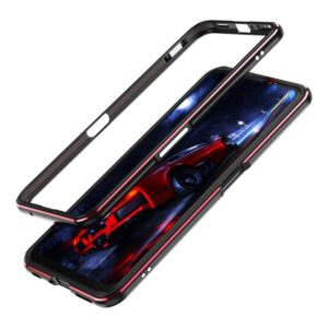 For OPPO Realme X50 5G Aluminum Alloy Shockproof Protective Bumper Frame(Black Red) (OEM)