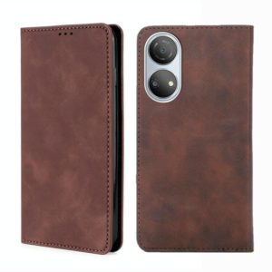 For Honor Play 30 Plus Skin Feel Magnetic Horizontal Flip Leather Phone Case(Dark Brown) (OEM)