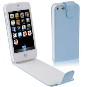 Vertical Flip Soft Leather Case for iPhone 5 & 5s & SE & SE(Blue) (OEM)