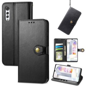 For LG Velvet 2 Pro Solid Color Leather Buckle Phone Case with Lanyard & Photo Frame & Card Slot & Wallet & Stand Function(Black) (OEM)
