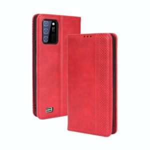 For Oukitel C25 Magnetic Buckle Retro Texture Leather Case(Red) (OEM)