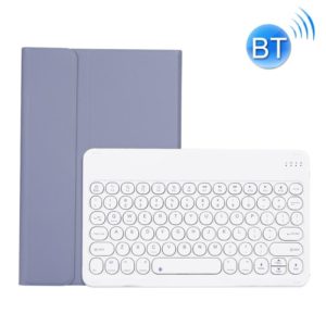 Y0N5 TPU Tablet Case Lambskin Texture Round Keycap Bluetooth Keyboard Leather Tablet Case with Holder For Xiaomi Pad 5 / 5 Pro(Purple) (OEM)