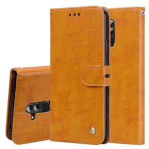 Business Style Oil Wax Texture Horizontal Flip Leather Case for Huawei Mate 20 Lite, with Holder & Card Slots & Wallet (Brown) (OEM)