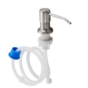 9508N-02 304 Stainless Steel Sink Soap Dispenser Pump Head Extension Silicone Tube Bathroom Hand Washing Cleaning Soap Dispenser (OEM)