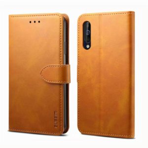 For Samsung Galaxy A70 GUSSIM Business Style Horizontal Flip Leather Case with Holder & Card Slots & Wallet(Khaki) (GUSSIM) (OEM)