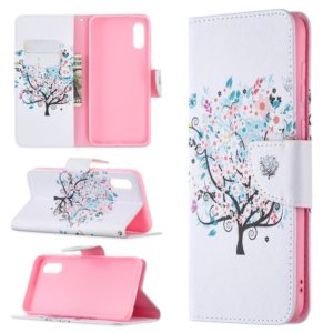 For Samsung Galaxy A02 / M02 Colored Drawing Pattern Horizontal Flip Leather Case with Holder & Card Slots & Wallet(Little Tree) (OEM)