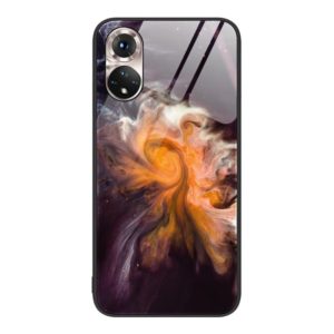For Honor 50 Marble Pattern Glass Protective Phone Case(Typhoon) (OEM)