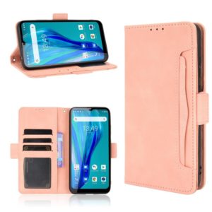 For Oukitel C23 Pro Skin Feel Calf Pattern Horizontal Flip Leather Case with Holder & Card Slots & Photo Frame(Pink) (OEM)