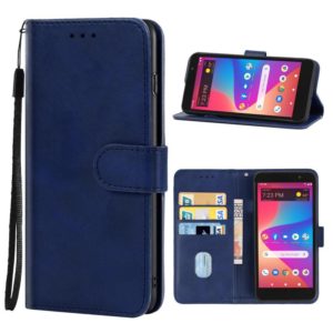 For BLU View 2 B130DL Leather Phone Case(Blue) (OEM)