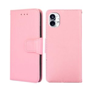 For Nothing Phone 1 Crystal Texture Horizontal Flip Leather Phone Case(Pink) (OEM)