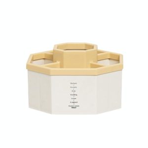 Simple Modern Large Capacity Office Desktop Storage Pen Holder, Colour: Yellow Non-Rotary (OEM)