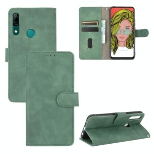 For Huawei P smart Z / Y9 Prime (2019) Solid Color Skin Feel Magnetic Buckle Horizontal Flip Calf Texture PU Leather Case with Holder & Card Slots & Wallet(Green) (OEM)