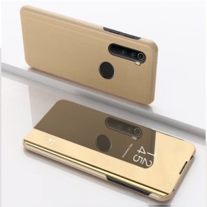 For Xiaomi Redmi Note 8T Plated Mirror Horizontal Flip Leather with Stand Mobile Phone Holster(Gold) (OEM)