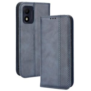 For TCL 303 / Alcatel 1B 2022 Magnetic Buckle Retro Crazy Horse Leather Phone Case(Blue) (OEM)