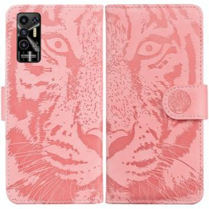 For Tecno Pova 2 Tiger Embossing Pattern Horizontal Flip Leather Phone Case(Pink) (OEM)