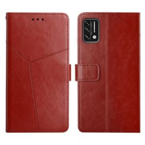 For UMIDIGI A7S Y Stitching Horizontal Flip Leather Phone Case(Brown) (OEM)