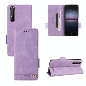For Sony Xperia 1 II Magnetic Clasp Leather Phone Case(Purple) (OEM)