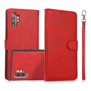 For Samsung Galaxy Note10+ Calf Texture 2 in 1 Detachable Magnetic Back Cover Horizontal Flip Leather Case with Holder & Card Slots & Wallet & Photo Frame(Red) (OEM)