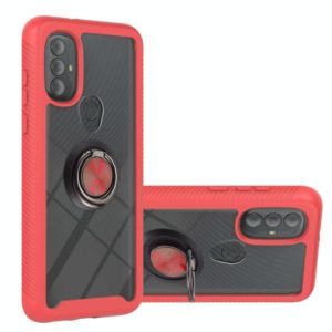 For Motorola Moto G Power (2022) / G Pure Shockproof PC + TPU Phone Case with Ring Holder(Red) (OEM)