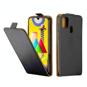 For Galaxy M31 Business Style Vertical Flip TPU Leather Case with Card Slot(Black) (OEM)