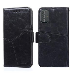For Motorola Moto G Power 2022 Geometric Stitching Horizontal Flip Leather Phone Case(Black) (OEM)