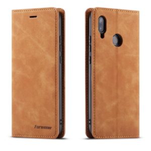For Huawei P20 Lite Forwenw Dream Series Oil Edge Strong Magnetism Horizontal Flip Leather Case with Holder & Card Slots & Wallet & Photo Frame(Brown) (Forwenw) (OEM)