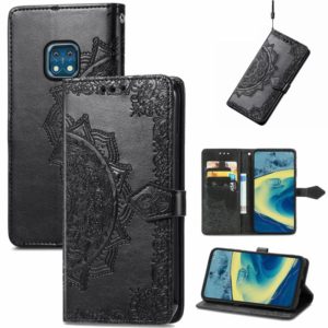 For Nokia XR 20 Mandala Embossing Pattern Horizontal Flip Leather Case with Holder & Card Slots & Wallet & Lanyard(Black) (OEM)