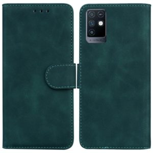 For Infinix Note 10 X693 Skin Feel Pure Color Flip Leather Phone Case(Green) (OEM)