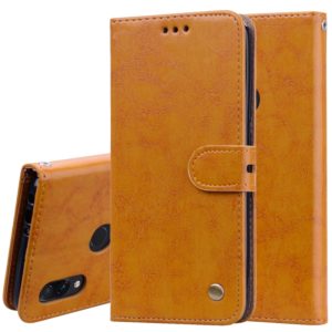 Business Style Oil Wax Texture Horizontal Flip Leather Case for Xiaomi Redmi 7, with Holder & Card Slots & Wallet (Brown) (OEM)