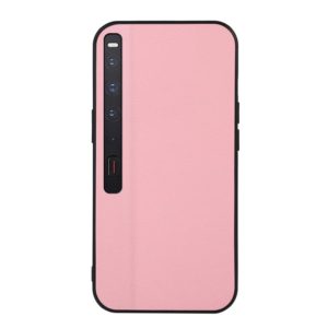 For Huawei Mate Xs 2 Two-color Litchi Texture PU Phone Case(Pink) (OEM)