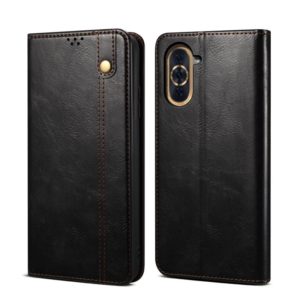 For Huawei Nova 10 4G Oil Wax Crazy Horse Texture Leather Phone Case(Black) (OEM)