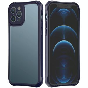 For iPhone 12 Pro LESUDESIGN Series Frosted Acrylic Anti-fall Protective Case(Blue) (OEM)