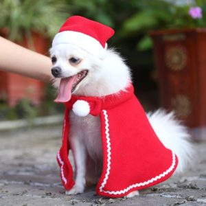 Dog Christmas Clothes Cloak Hat Dress Up Pet Hat Cloak Suit (OEM)