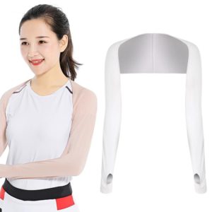 Golf Sunscreen Shawl Sleeves Outdoor Sports Cycling Ice Silk One Word Raglan Sleeves, Size: One Code(White) (OEM)