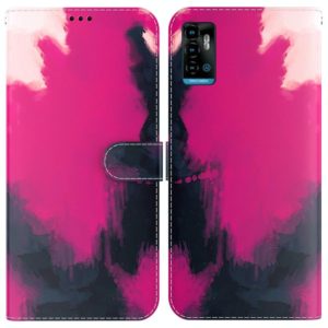For ZTE Blade A72 / V40 Vita Watercolor Pattern Horizontal Flip Leather Phone Case(Berry Color) (OEM)