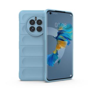 For Huawei Mate 50 Magic Shield TPU + Flannel Phone Case(Light Blue) (OEM)