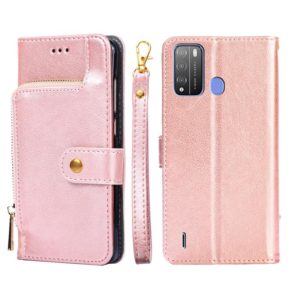 For Itel Vision 1 Pro Zipper Bag Leather Phone Case(Rose Gold) (OEM)