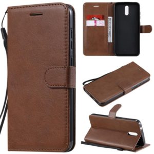 For Nokia 2.3 Solid Color Horizontal Flip Protective Leather Case with Holder & Card Slots & Wallet & Photo Frame & Lanyard(Brown) (OEM)