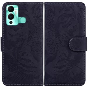 For Infinix Hot 12 Play Tiger Embossing Pattern Horizontal Flip Leather Phone Case(Black) (OEM)