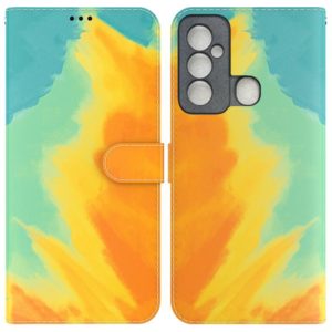 For Tecno Spark 6 GO Watercolor Pattern Horizontal Flip Leather Phone Case(Autumn Leaf Color) (OEM)