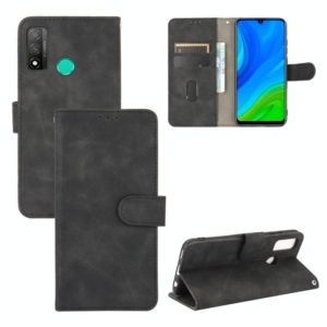 For Huawei P smart 2020 Solid Color Skin Feel Magnetic Buckle Horizontal Flip Calf Texture PU Leather Case with Holder & Card Slots & Wallet(Black) (OEM)