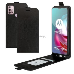 For Motorola Moto G30/G10 R64 Texture Single Vertical Flip Leather Protective Case with Card Slots & Photo Frame(Black) (OEM)